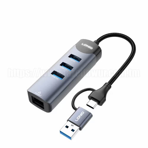 USB - концентратор LDNIO 4*1 DS-144uc RJ45