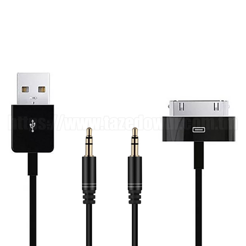 Кабель USB/2*3.5jack/Ip4 Promate iCables
