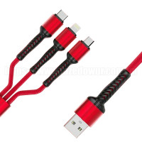 Кабель EMY MY-453 3 in 1 Lightning 1.2m
