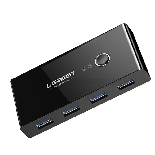 Размножитель UGREEN US216 с USB на USB (4 Порта / Для 2-х ПК одновременно)