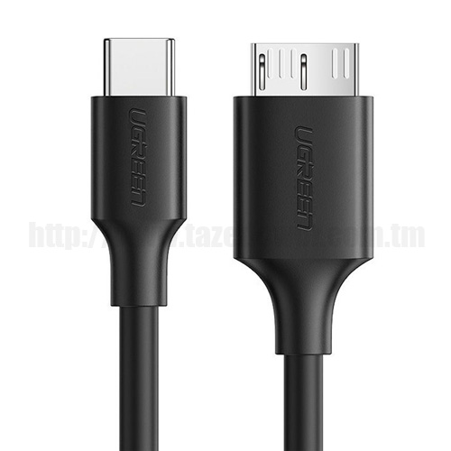 Кабель UGREEN US312 TYPE-C на MicroUSB для жестких дисков (1 метр / Черный цвет)