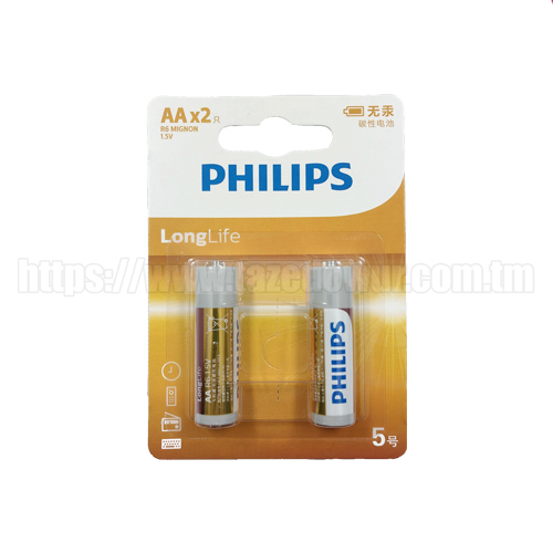 Батарея Philips AAx2 R6 1.5V